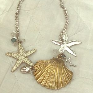 Seashell and starfish necklace